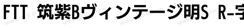 FTT 筑紫Bヴィンテージ明S R字体转换